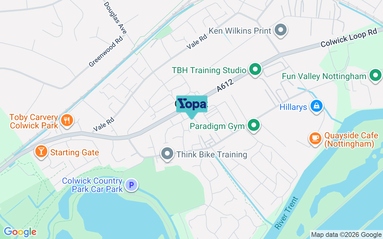 Map showing the location of NG4 2DL