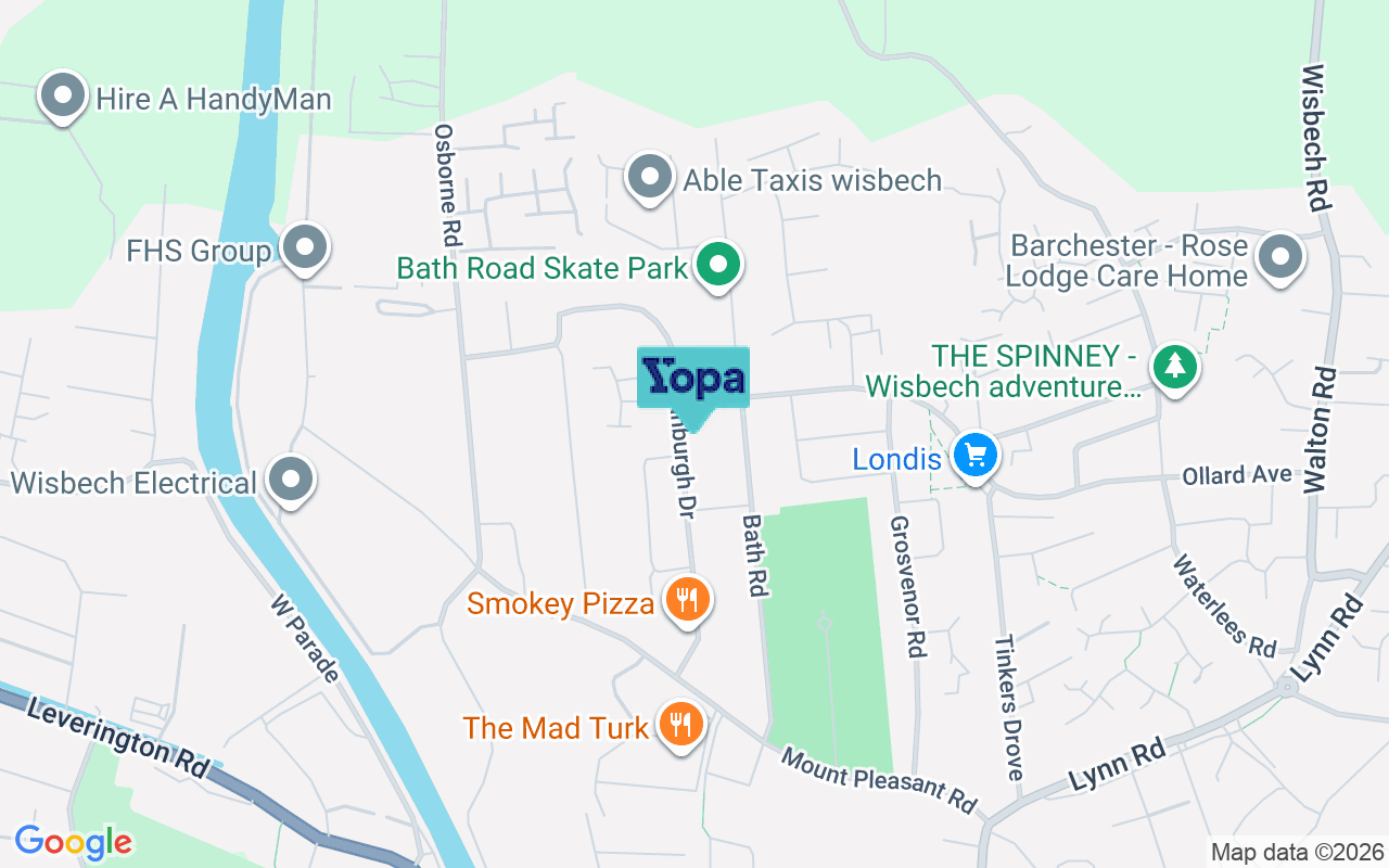 Map showing the location of PE13 3LN