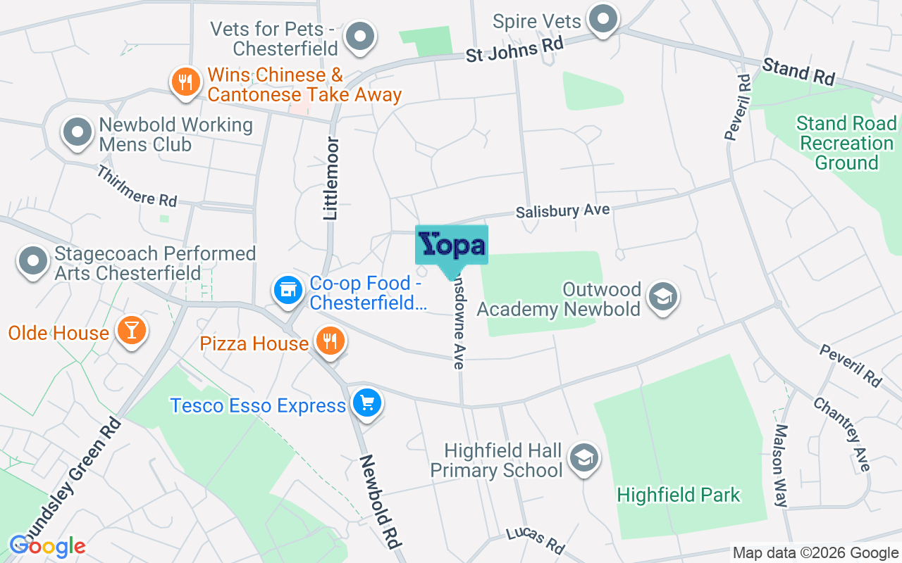 Map showing the location of S41 8PL