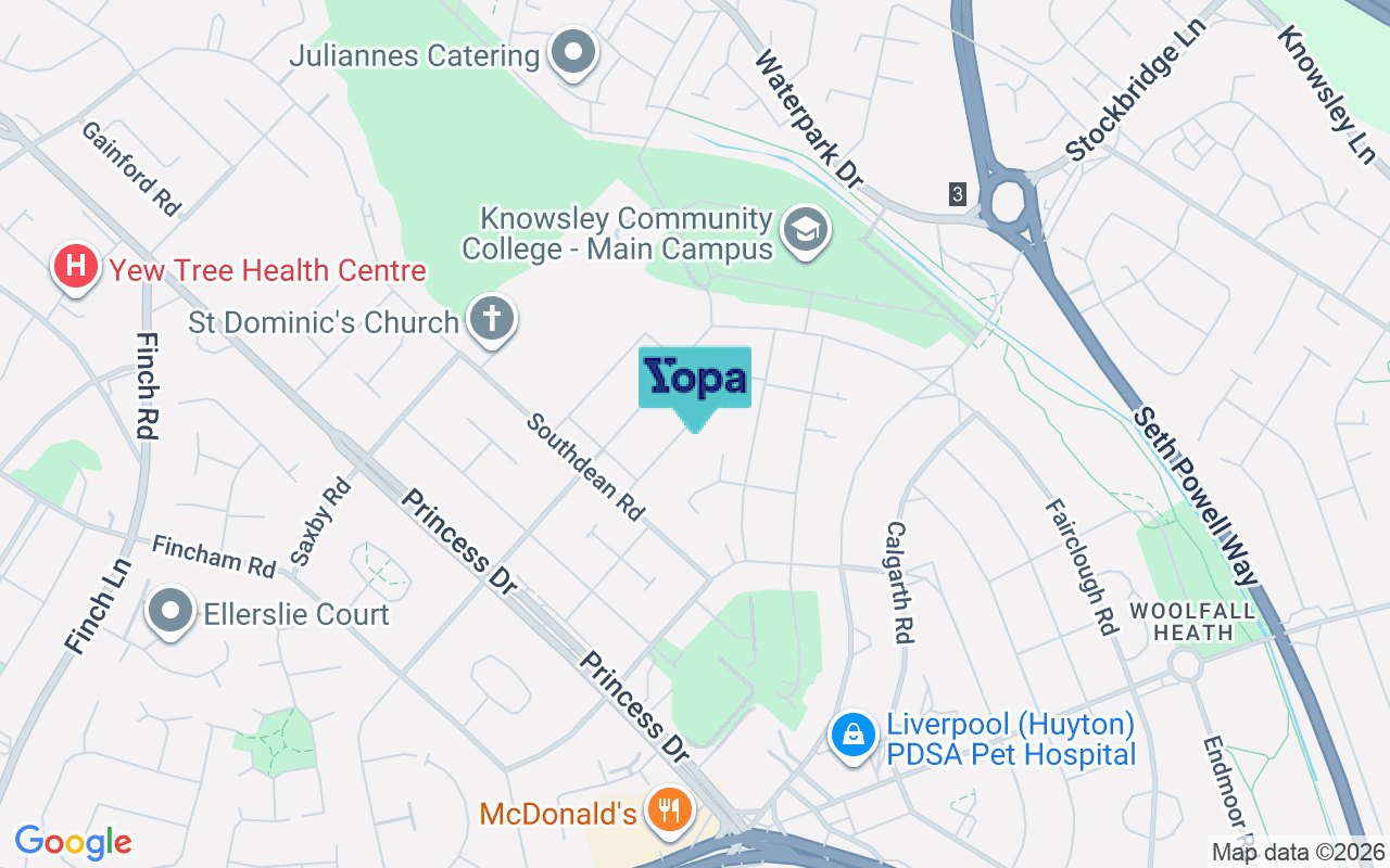 Map showing the location of L14 8UY