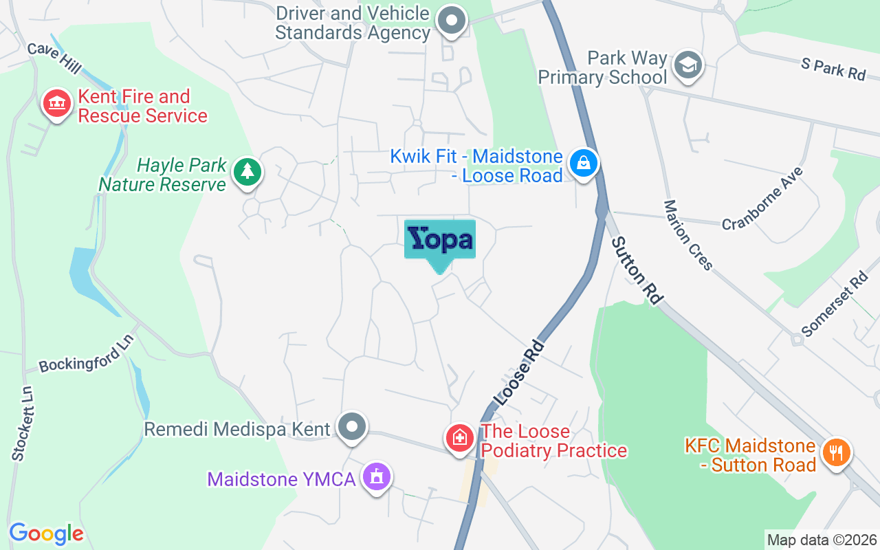 Map showing the location of ME15 6DQ