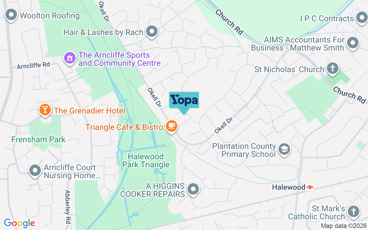 Map showing the location of L26 7YB