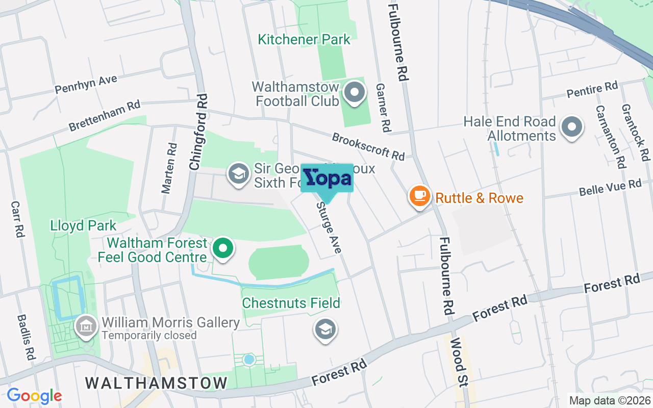 Map showing the location of E17 4LF