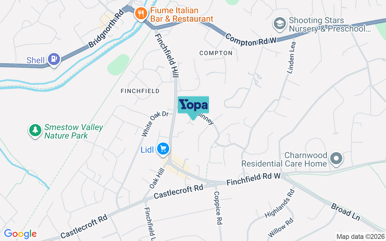Map showing the location of WV3 9ES