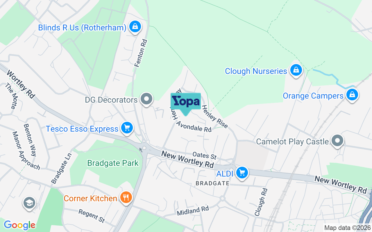 Map showing the location of S61 1TN