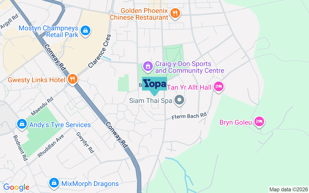 Map showing the location of LL30 1TU