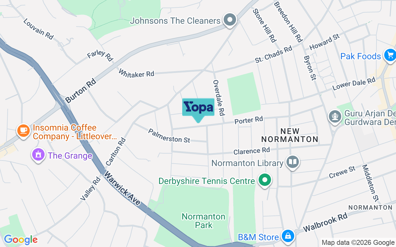 Map showing the location of DE23 6RF