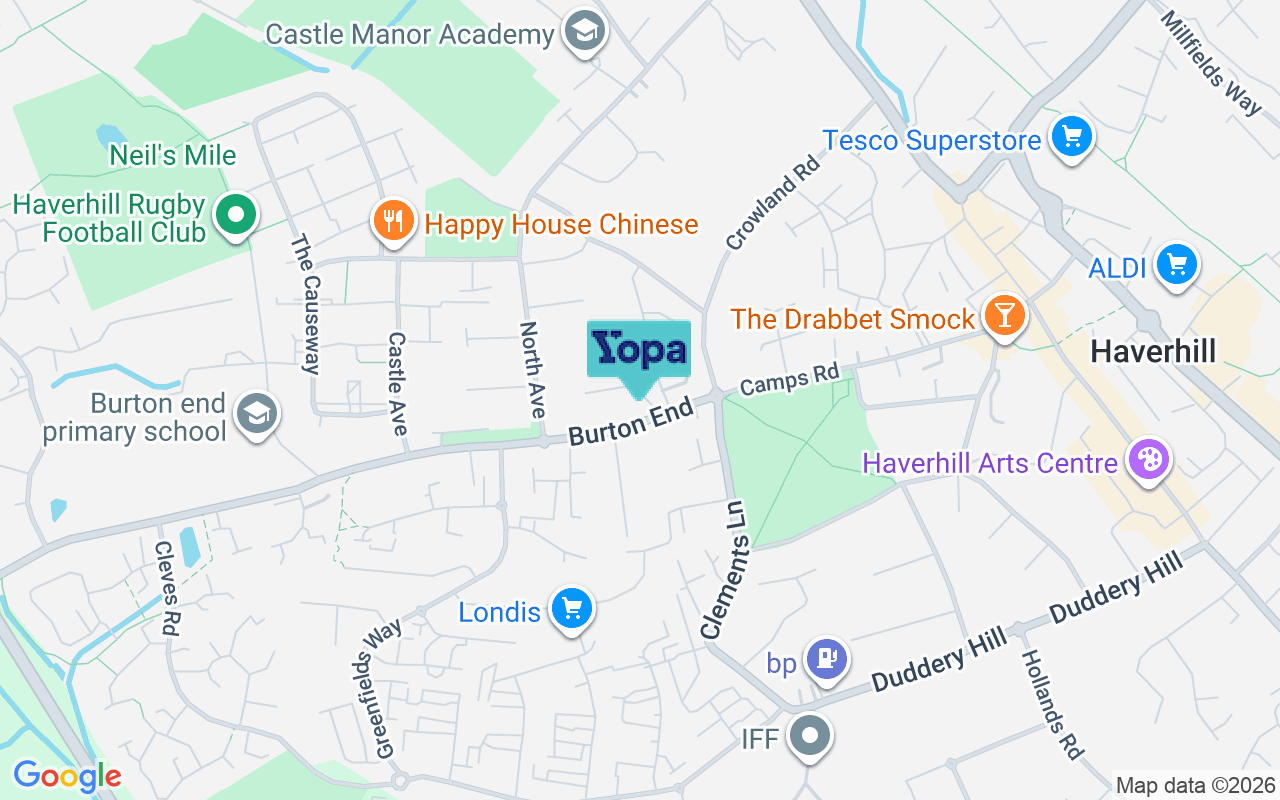 Map showing the location of CB9 9LR