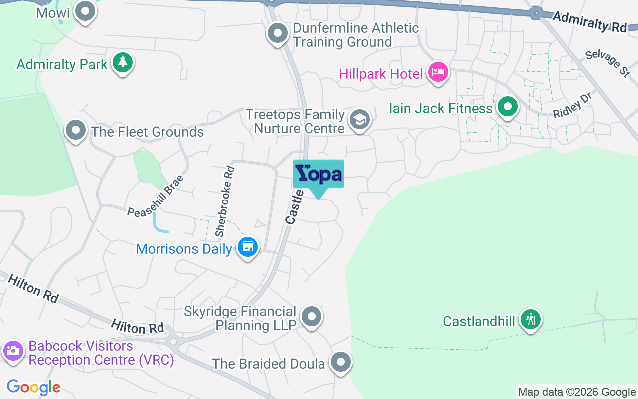 Map showing the location of KY11 2HJ