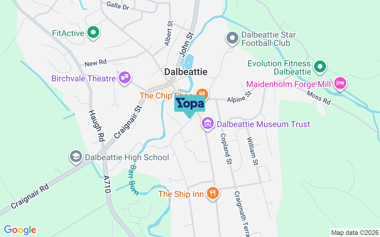 Map showing the location of DG5 4AE