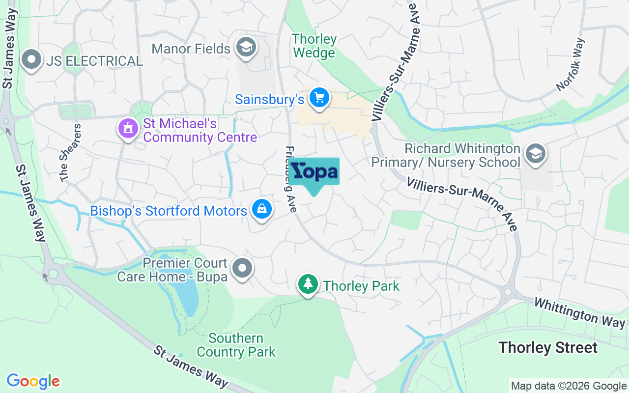 Map showing the location of CM23 4JG
