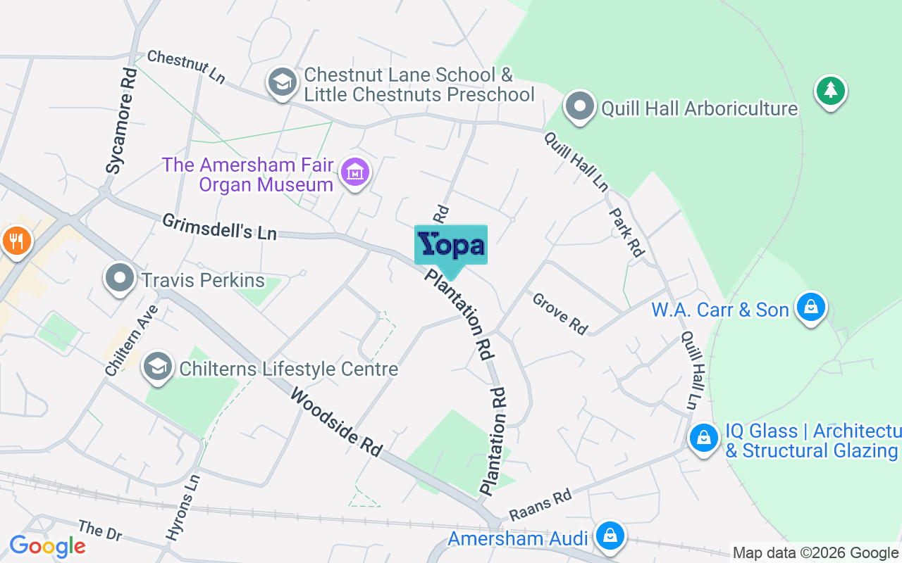 Map showing the location of HP6 6HW