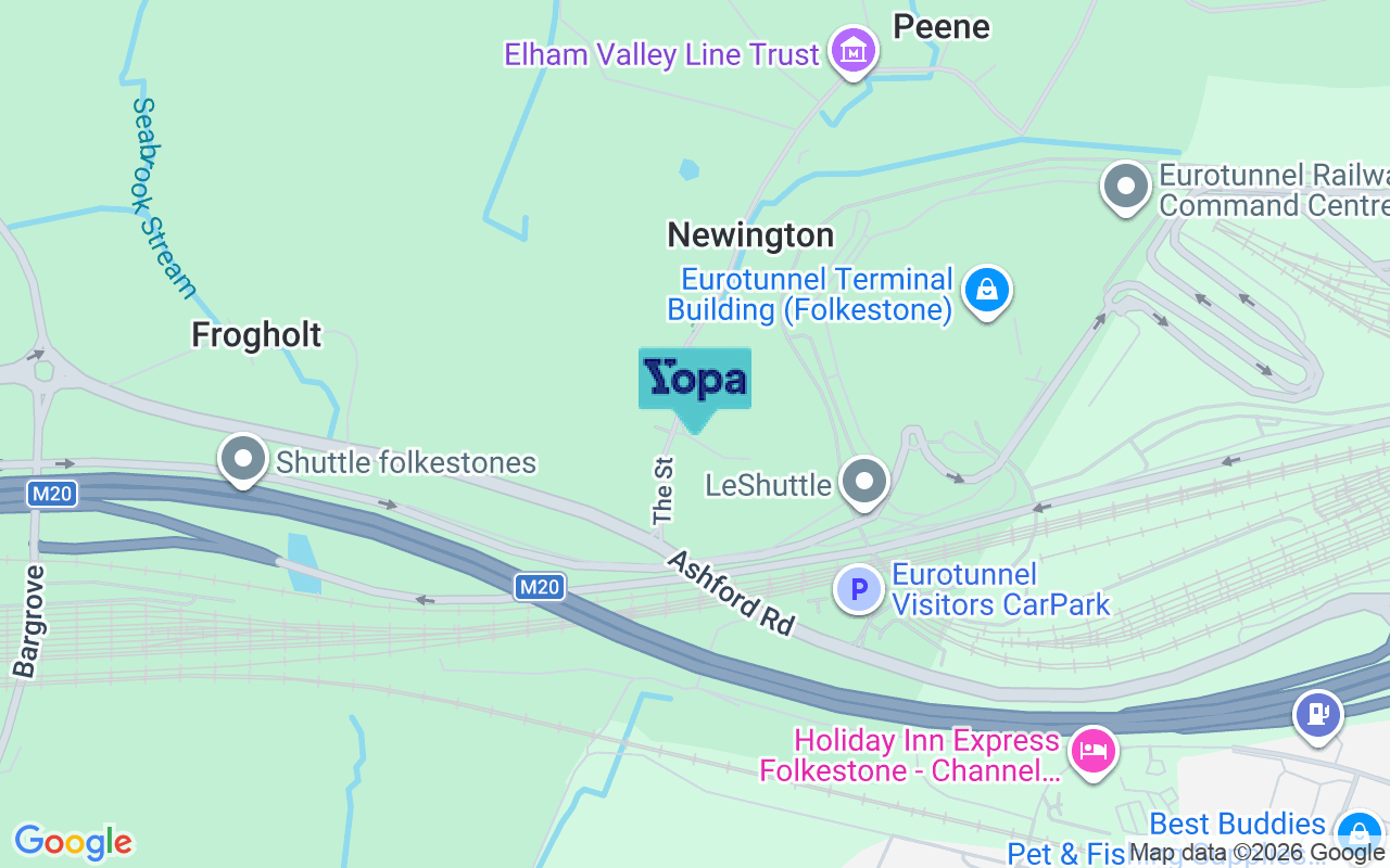 Map showing the location of CT18 8AX