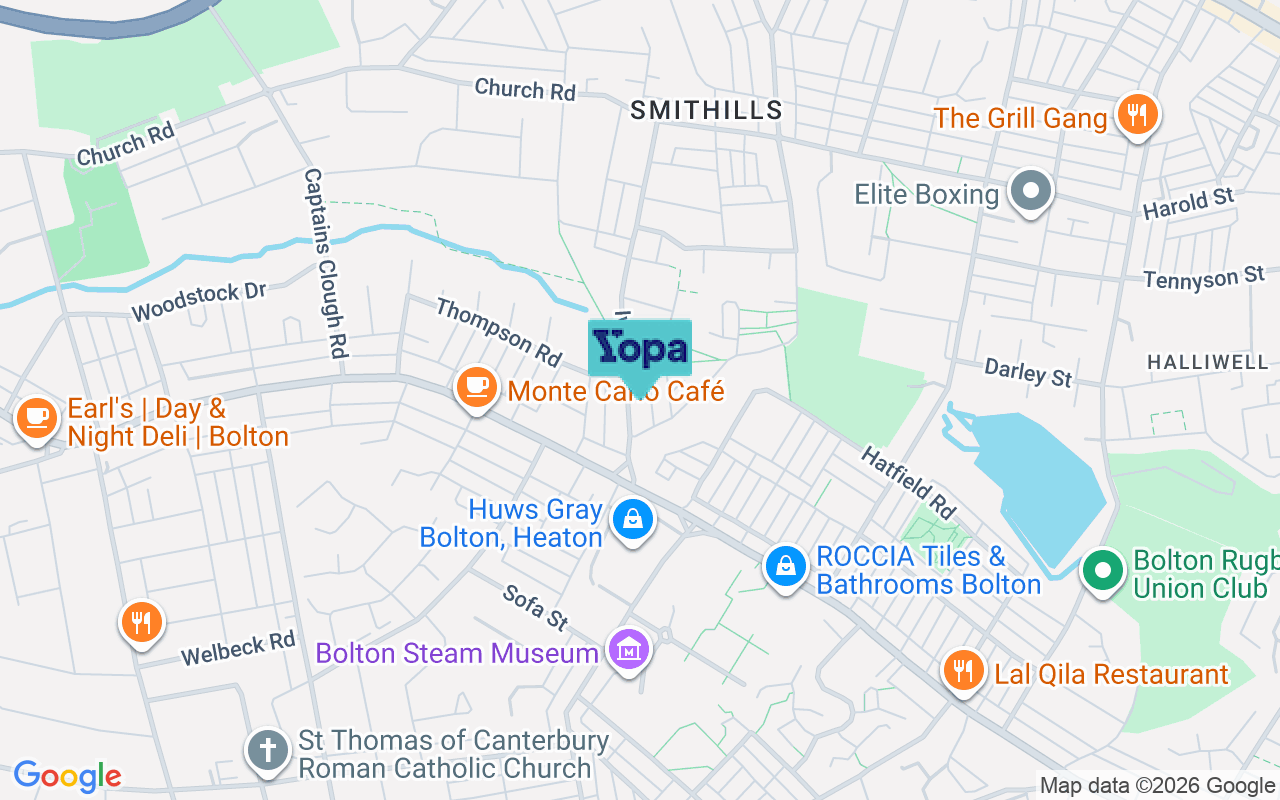 Map showing the location of BL1 6DJ