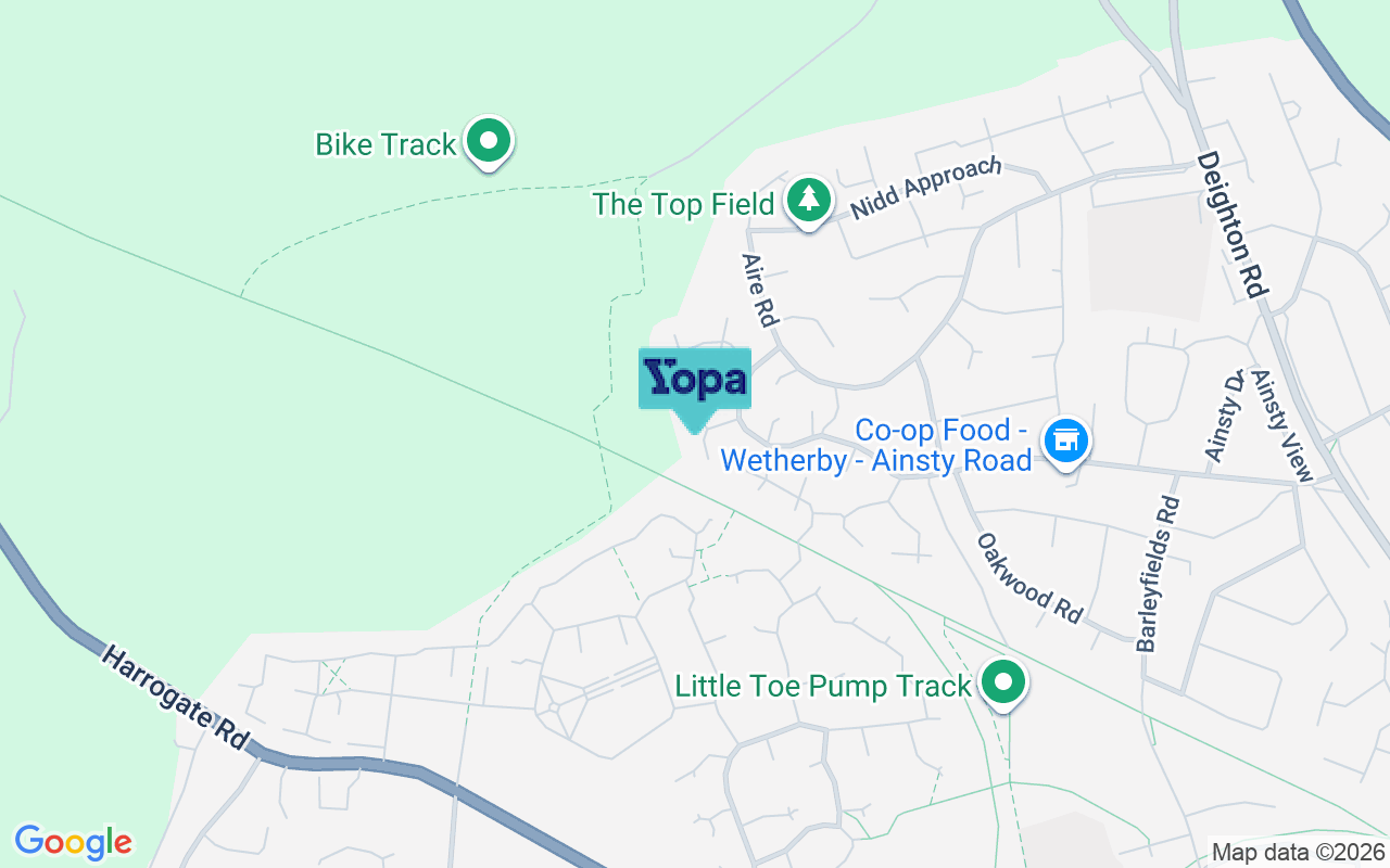 Map showing the location of LS22 7FU