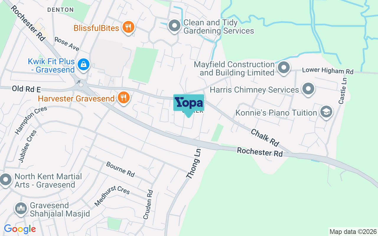 Map showing the location of DA12 4TP