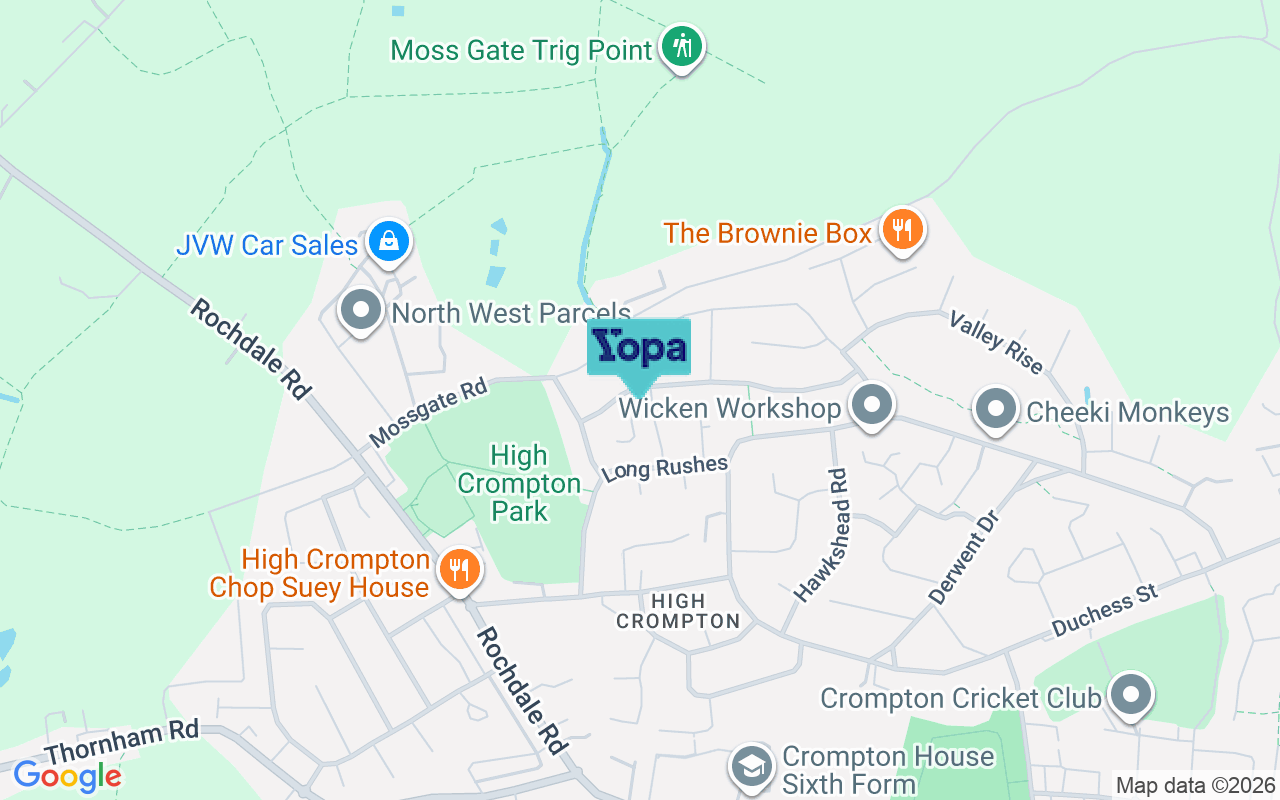 Map showing the location of OL2 7PU