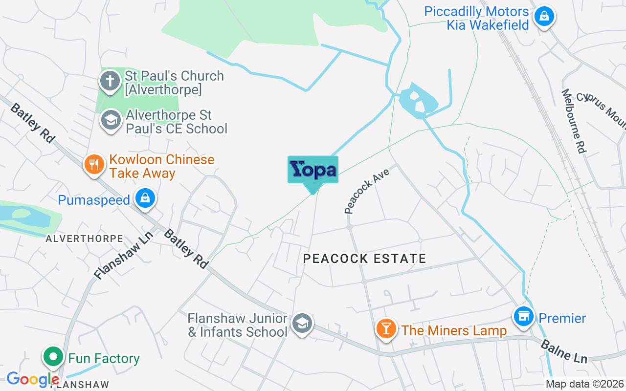 Map showing the location of WF2 0HB