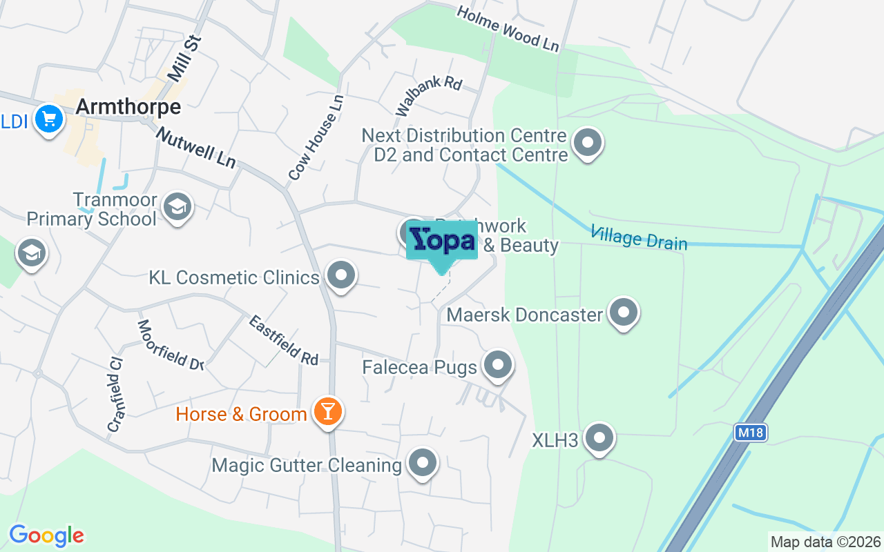 Map showing the location of DN3 3SN