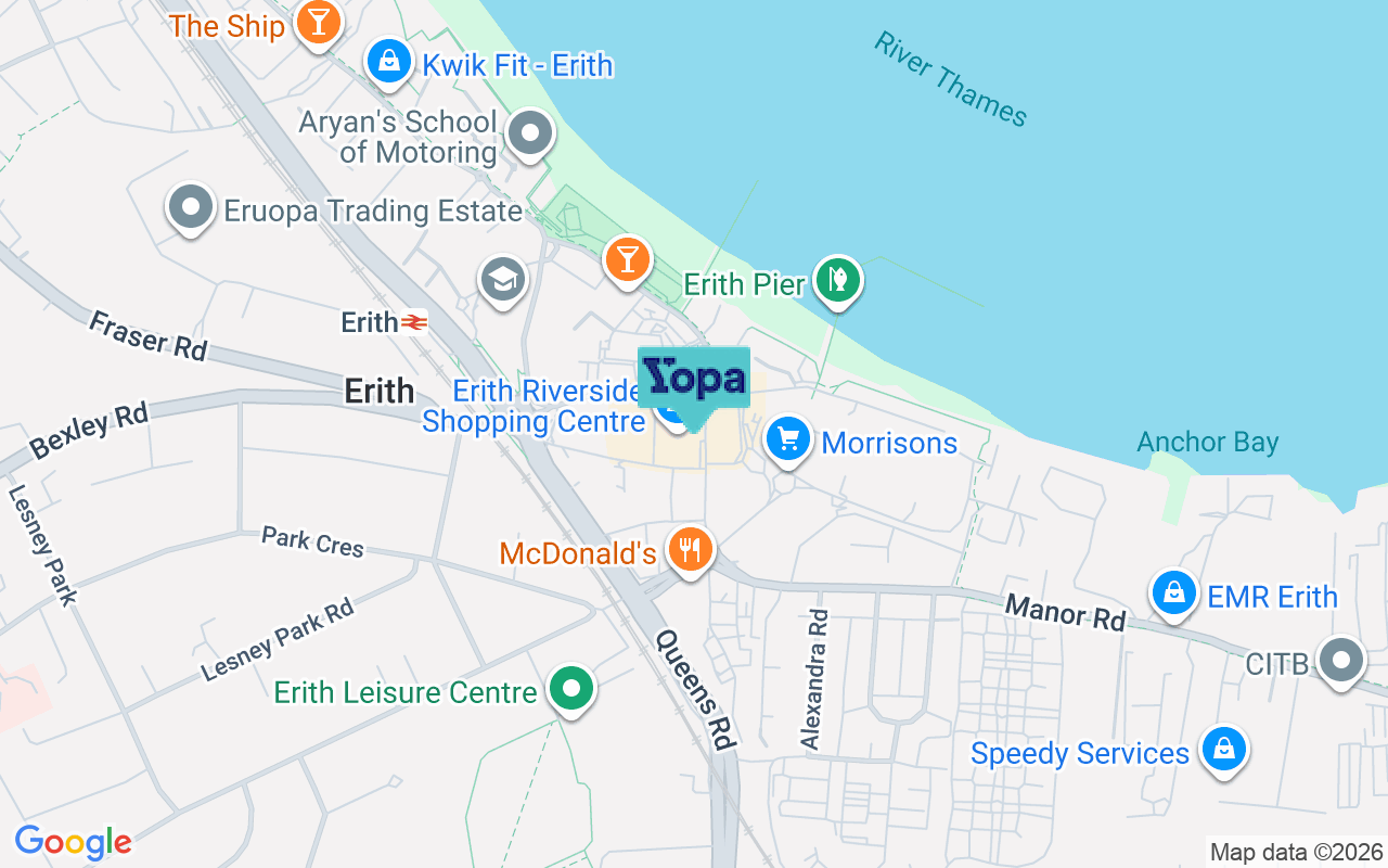 Map showing the location of DA8 1TB