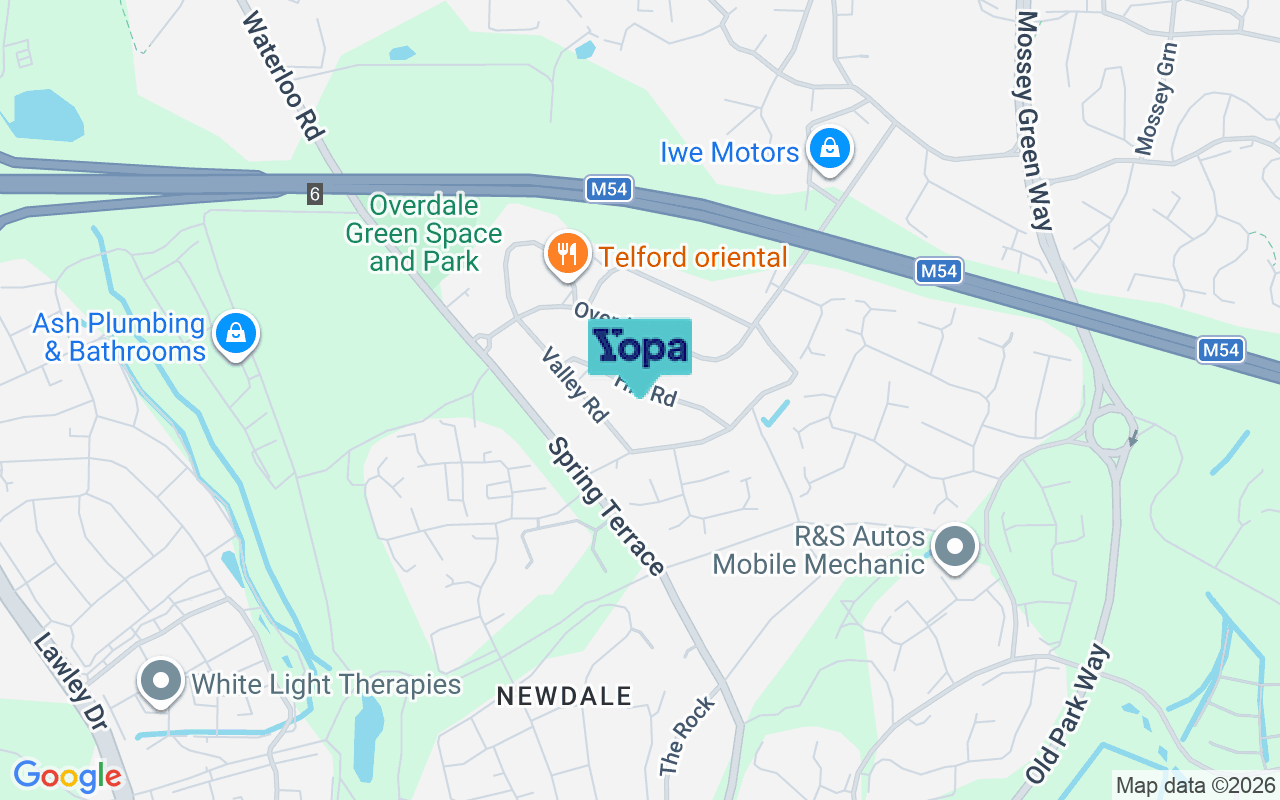 Map showing the location of TF3 5BA