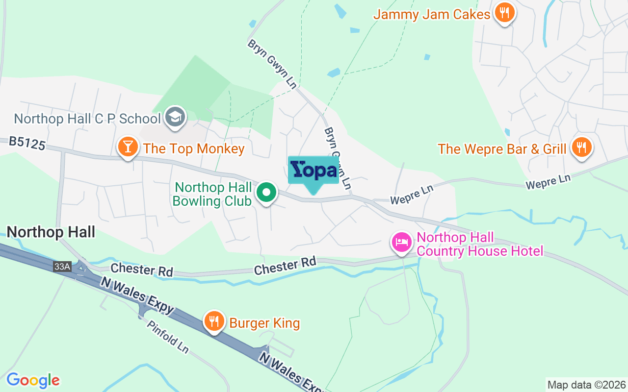 Map showing the location of CH7 6JW