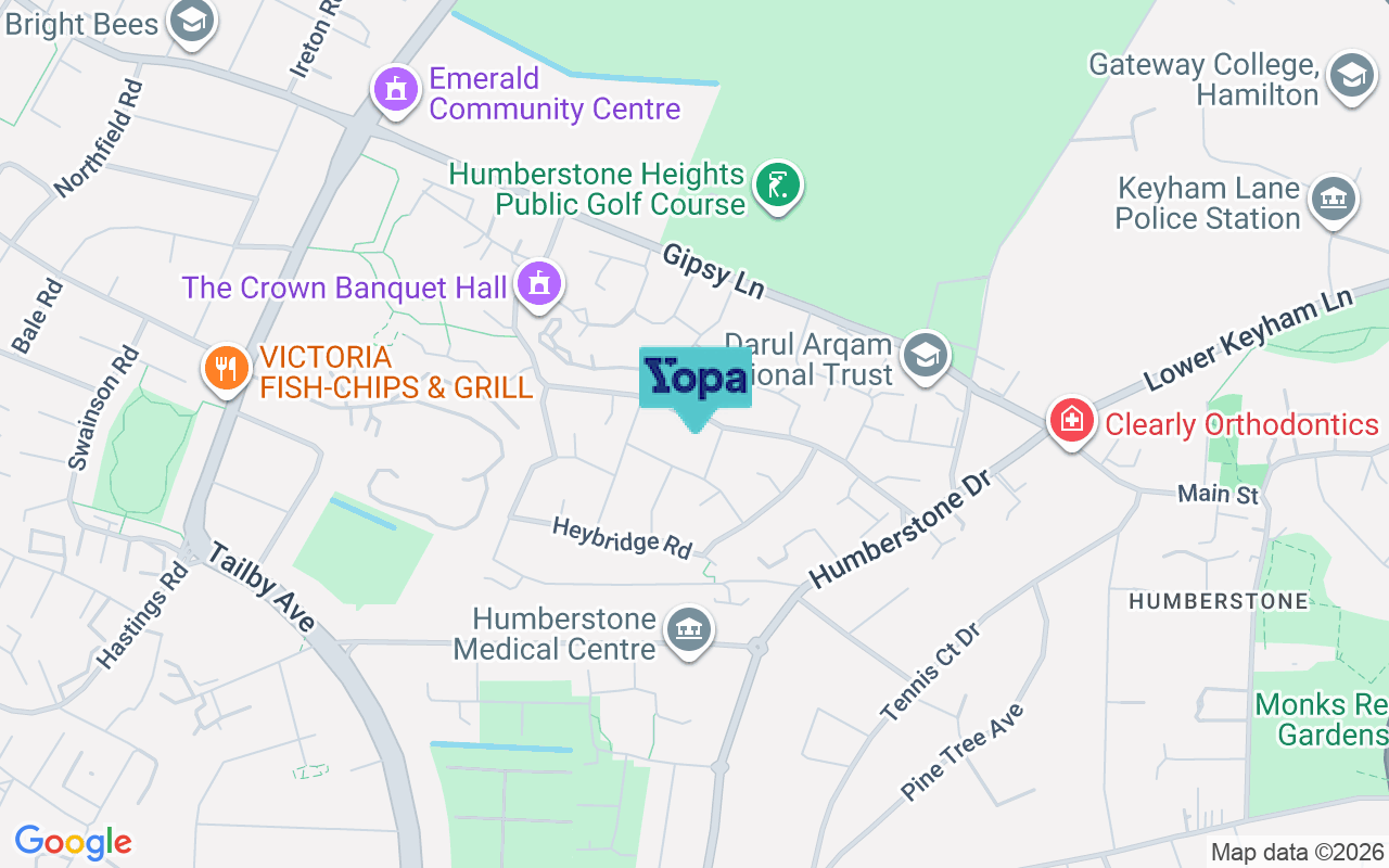 Map showing the location of LE5 0AW