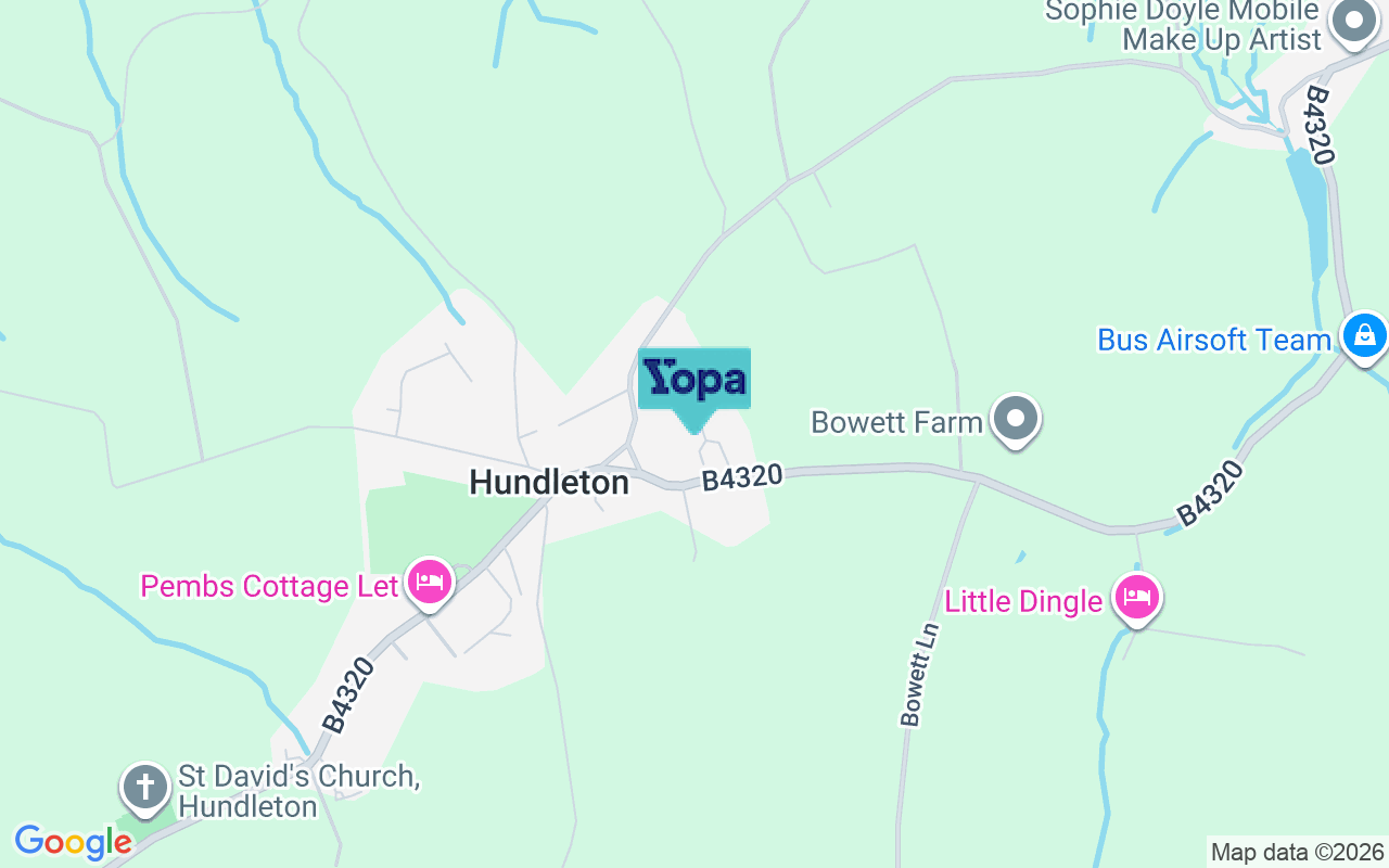 Map showing the location of SA71 5RY