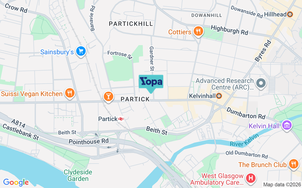 Map showing the location of G11 5NR