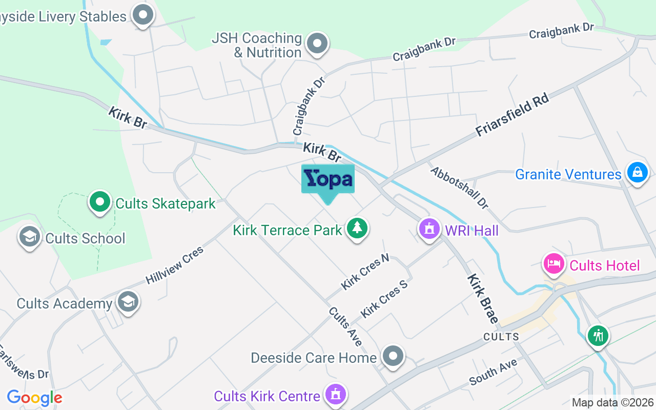 Map showing the location of AB15 9RA