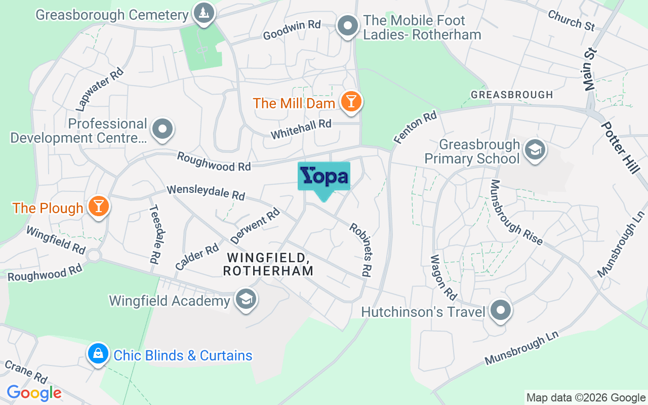 Map showing the location of S61 4AG
