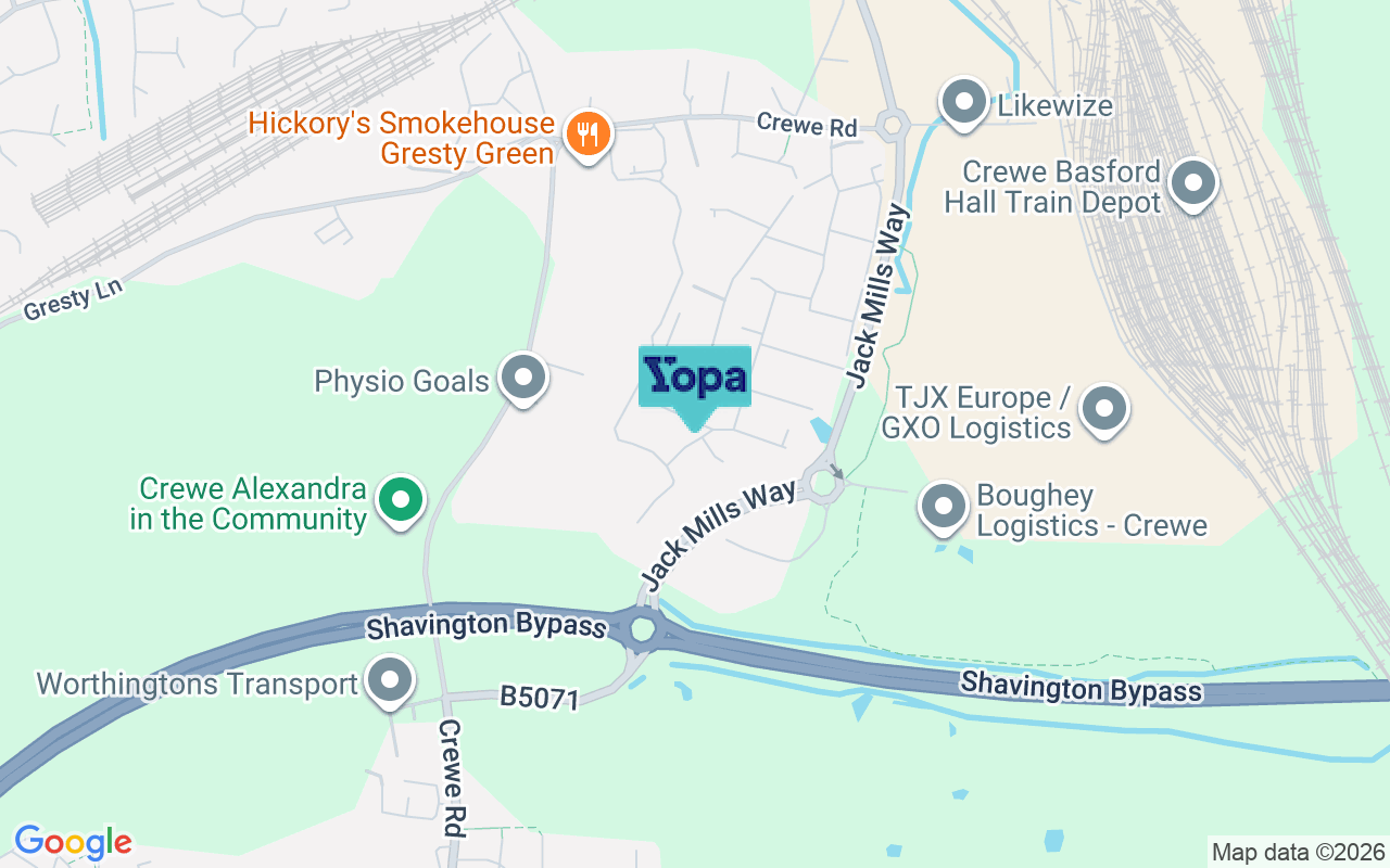 Map showing the location of CW2 5UD