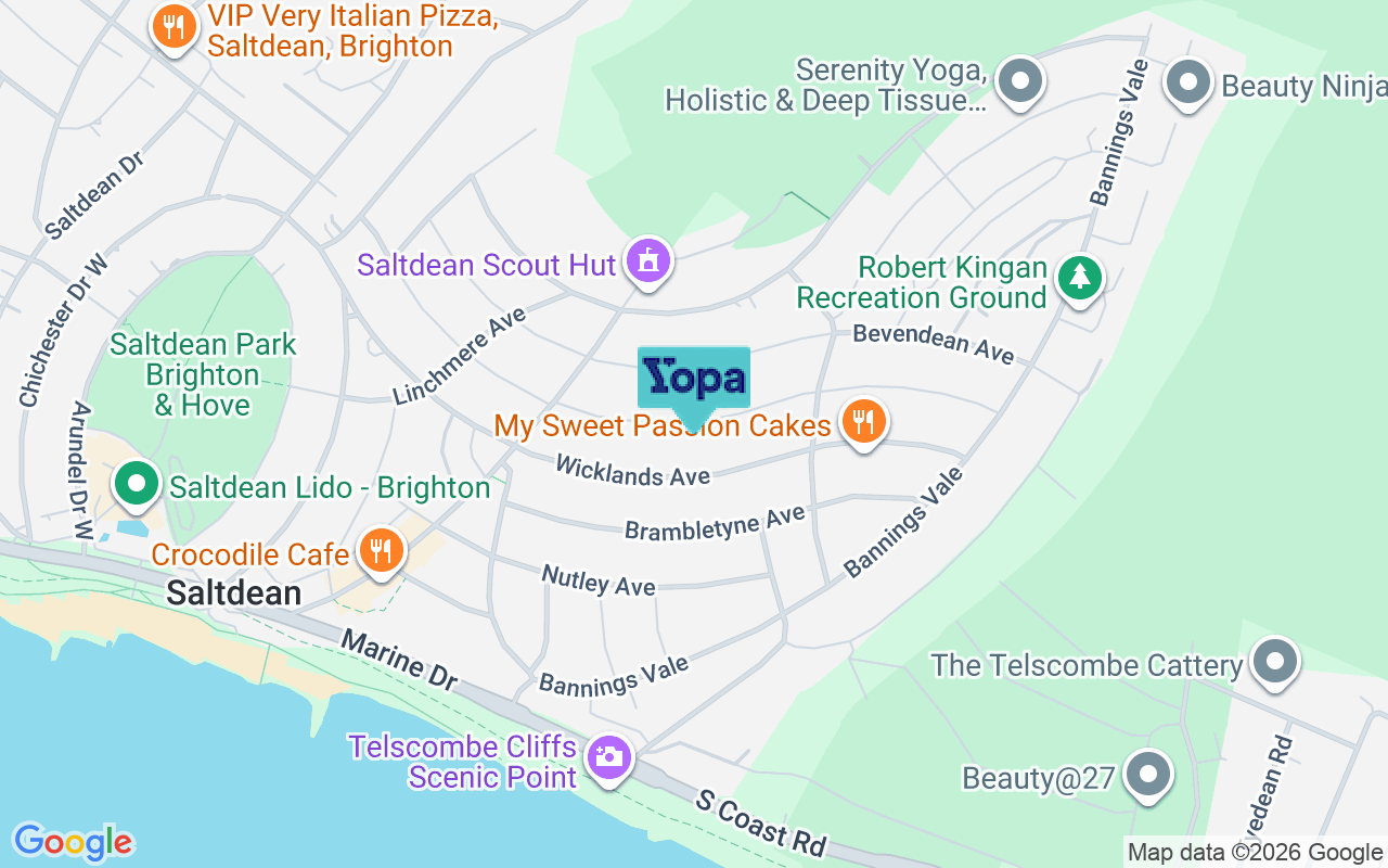 Map showing the location of BN2 8PA