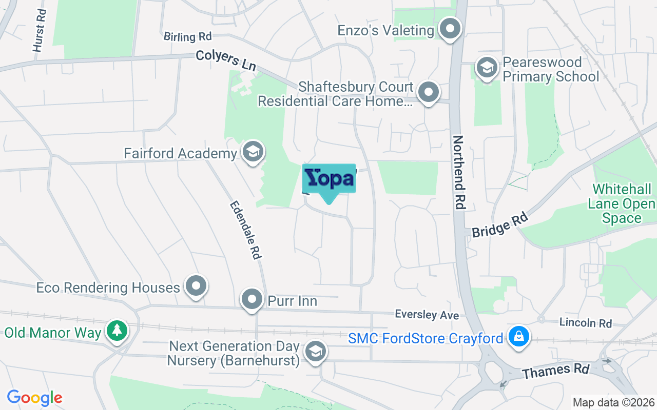 Map showing the location of DA7 6SR