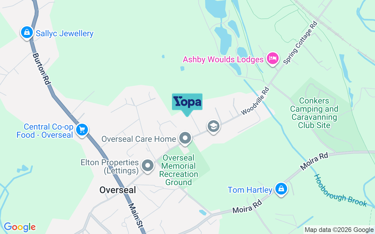 Map showing the location of DE12 6LT