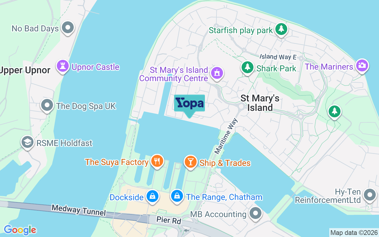 Map showing the location of ME4 3RE