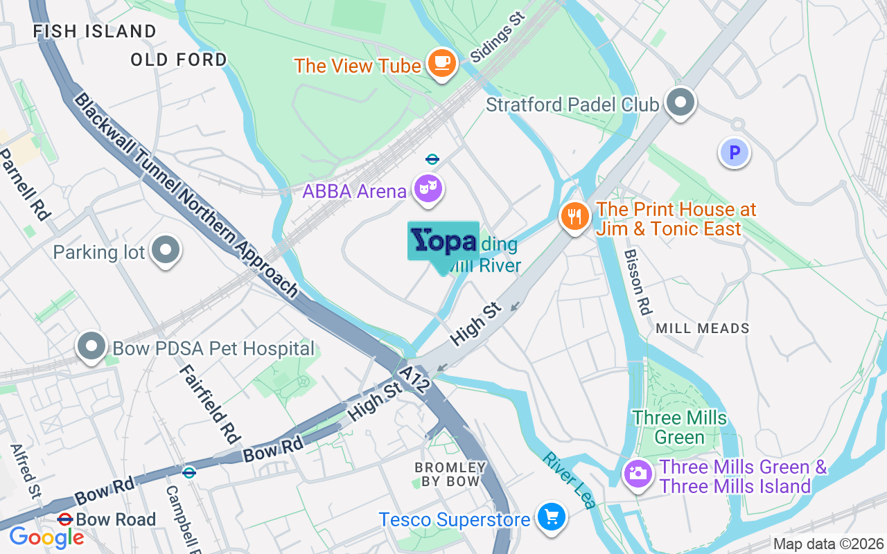 Map showing the location of E15 2ZG