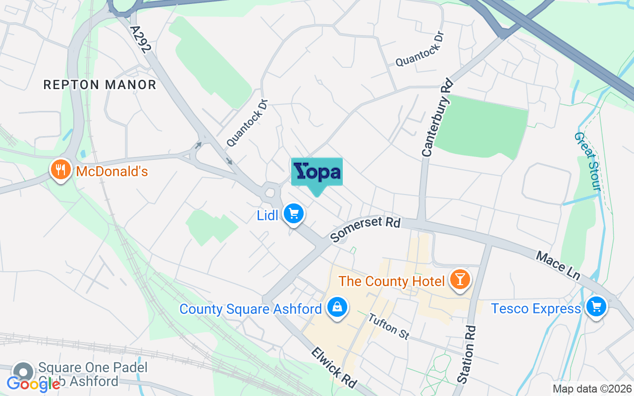 Map showing the location of TN24 8NQ