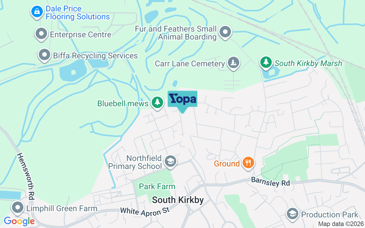 Map showing the location of WF9 3TF