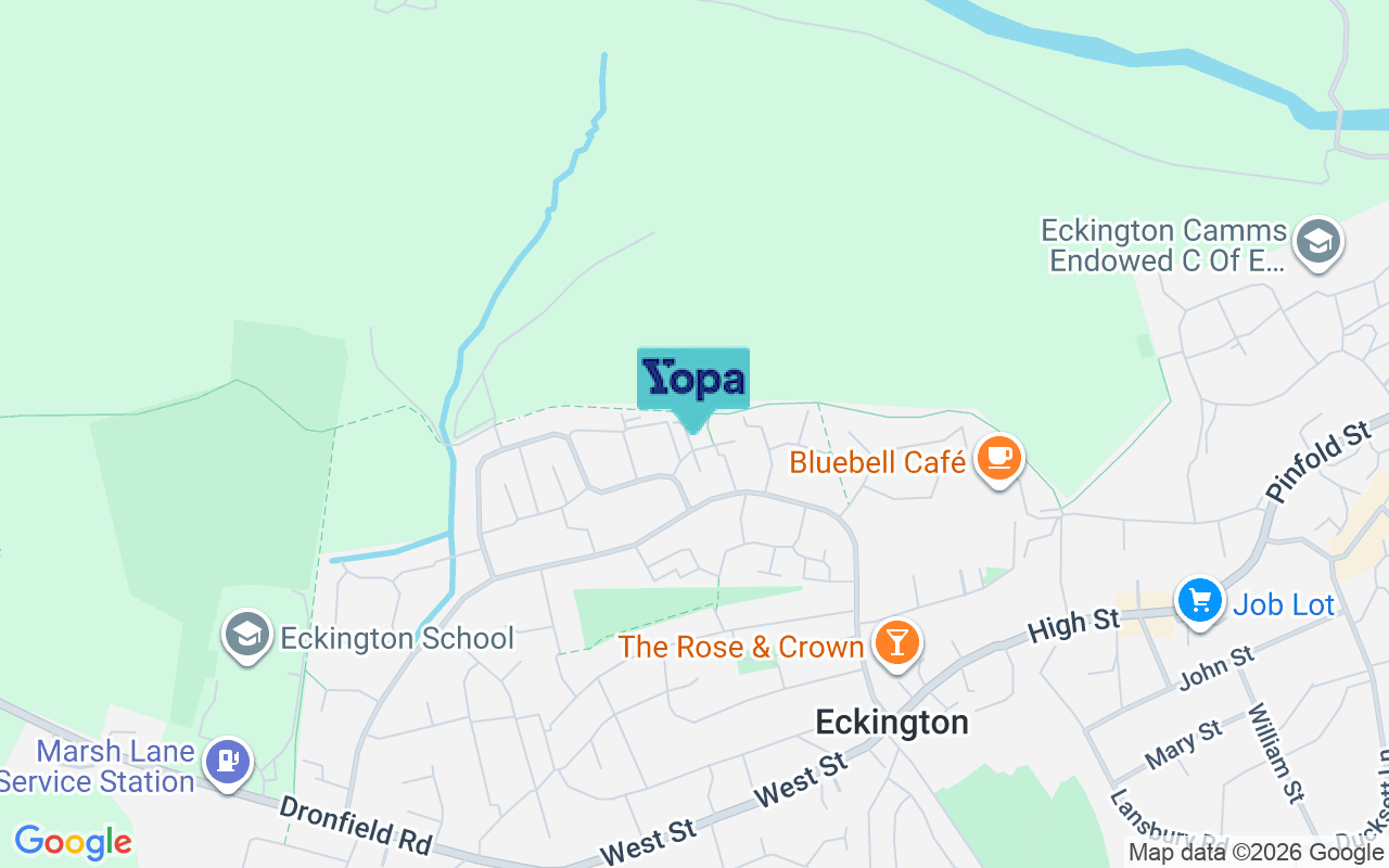 Map showing the location of S21 4GS