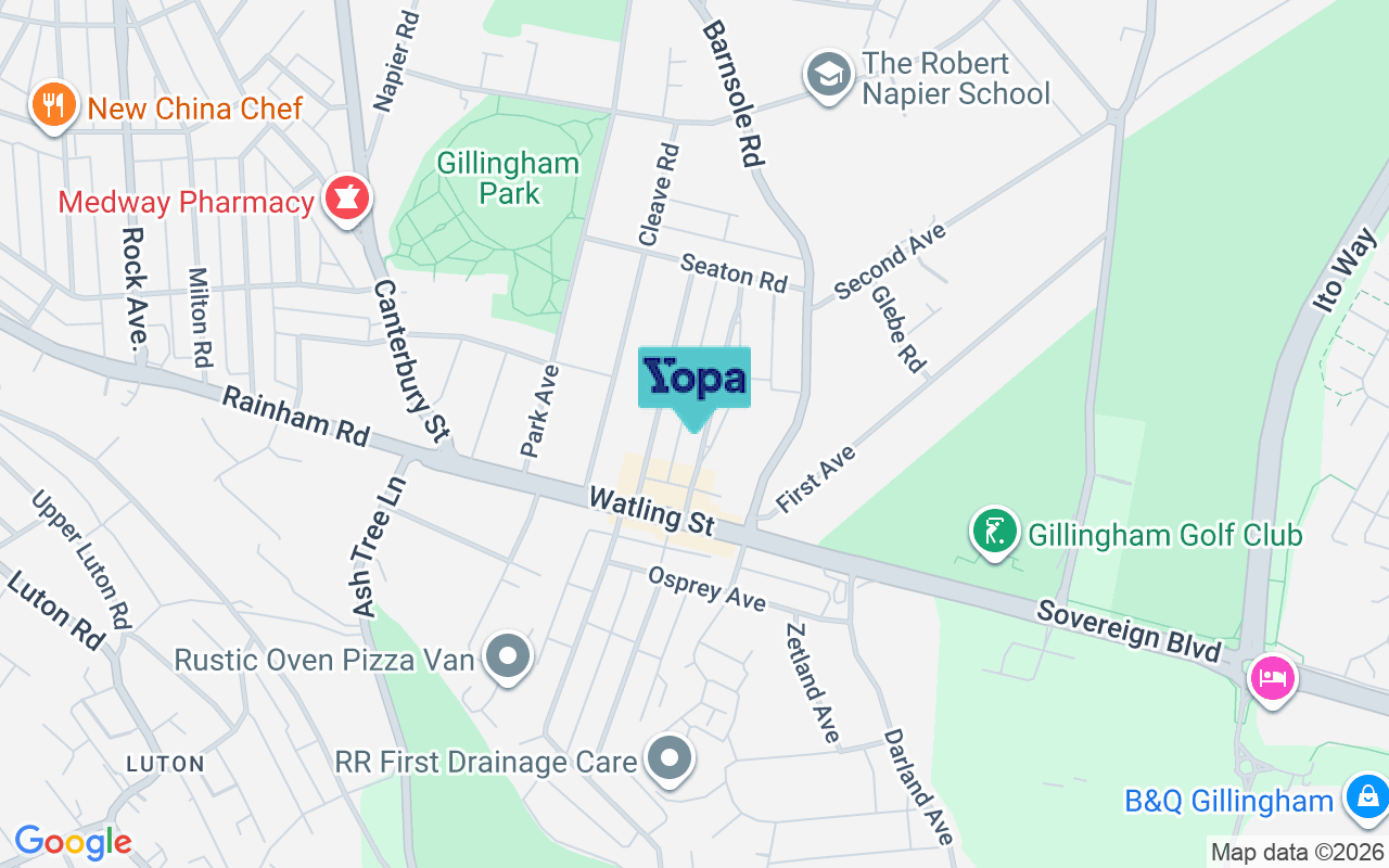 Map showing the location of ME7 4BE