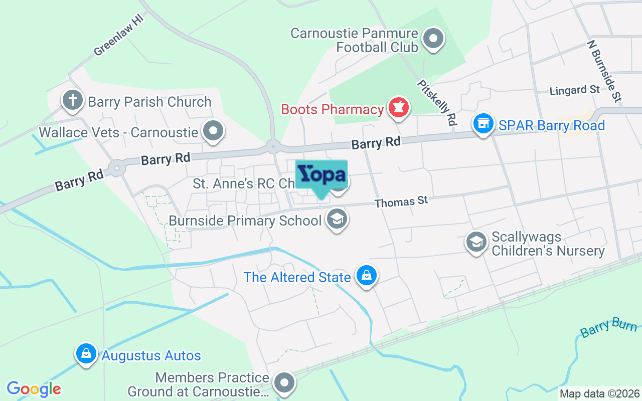 Map showing the location of DD7 7LA