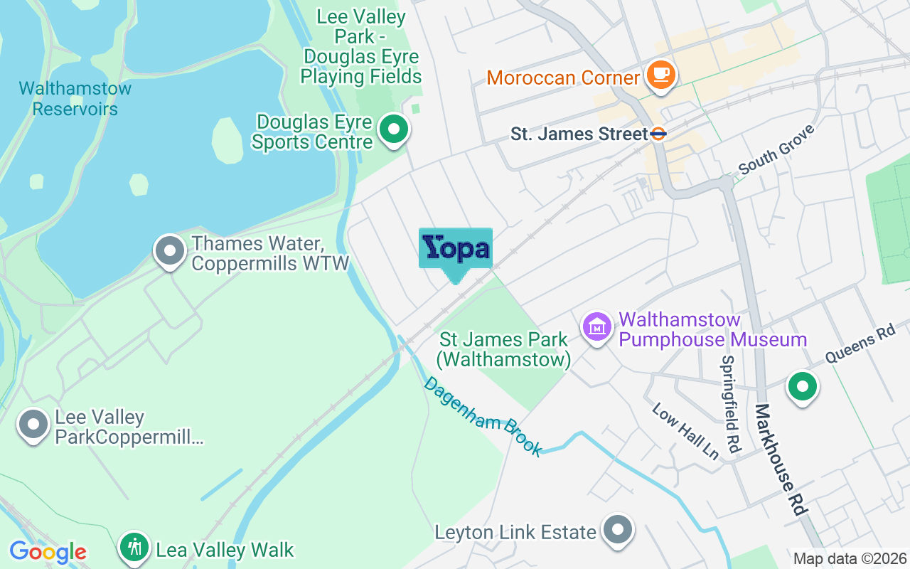 Map showing the location of E17 7HS