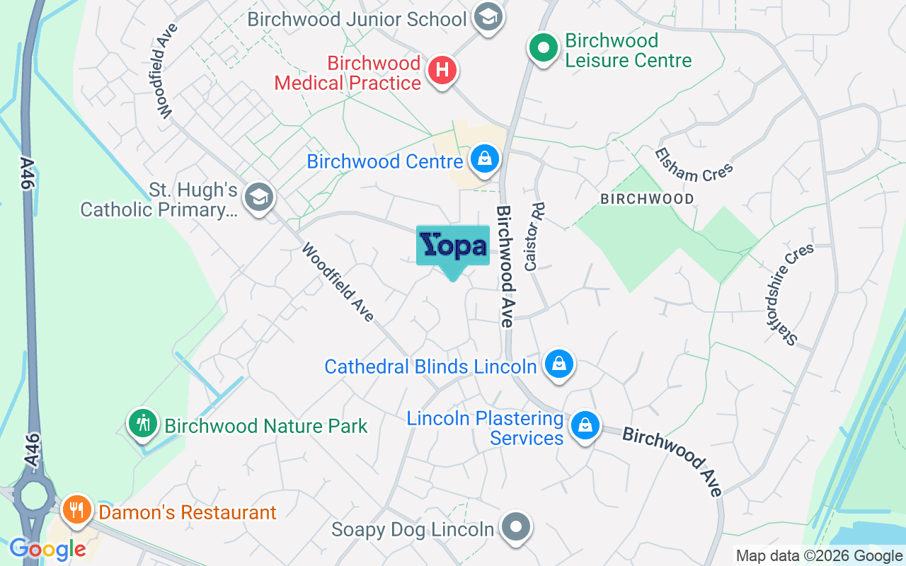 Map showing the location of LN6 0FY