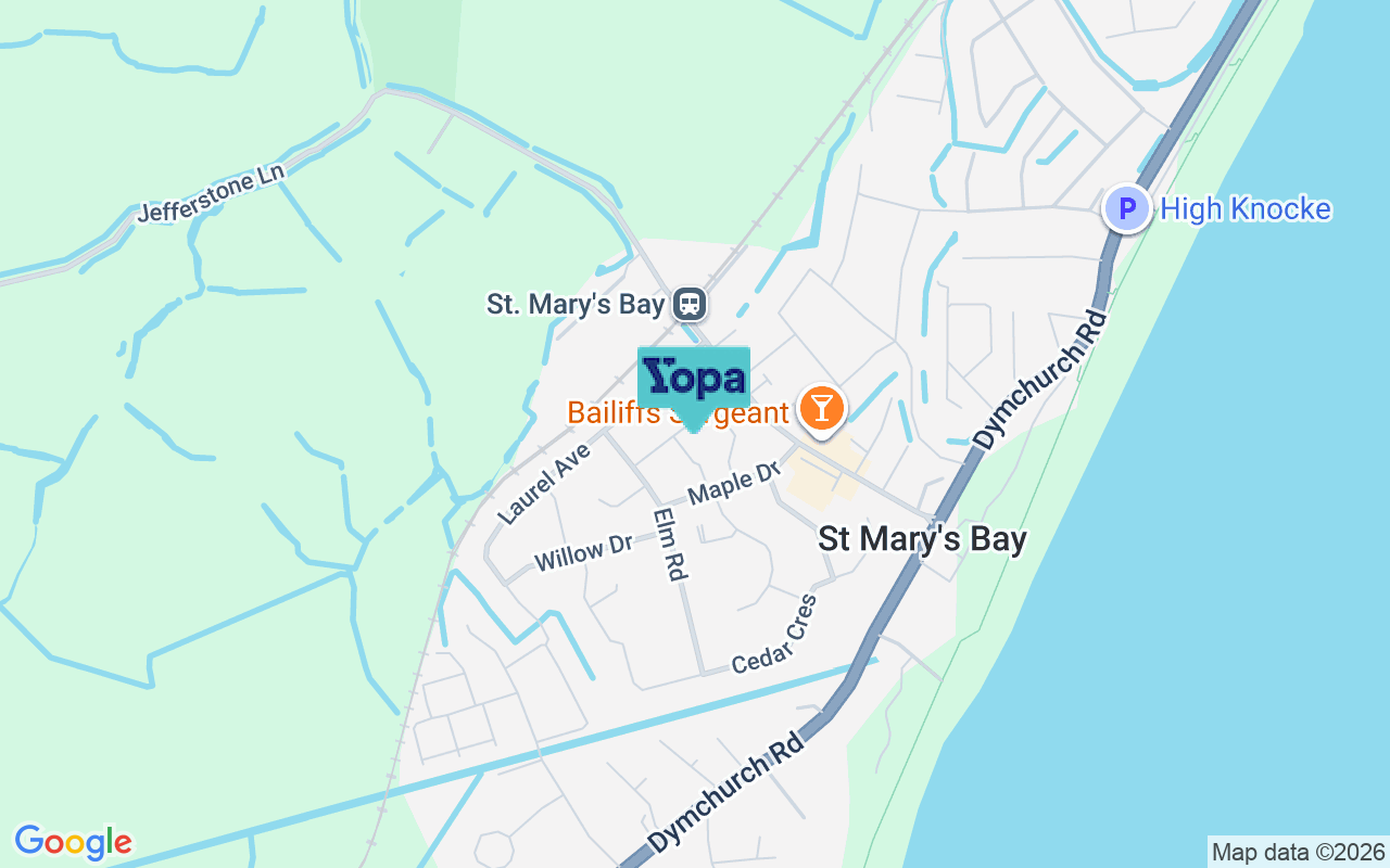 Map showing the location of TN29 0XB