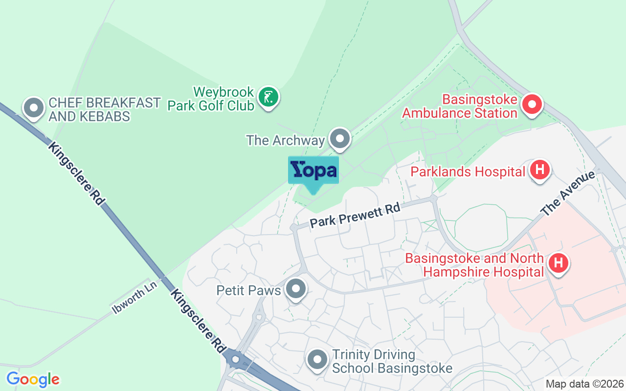 Map showing the location of RG24 9YB