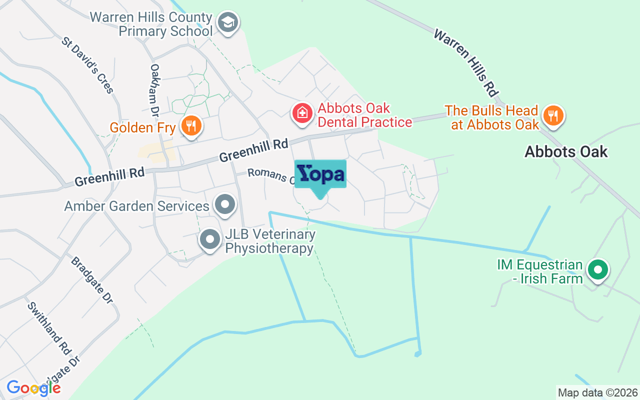Map showing the location of LE67 4QQ
