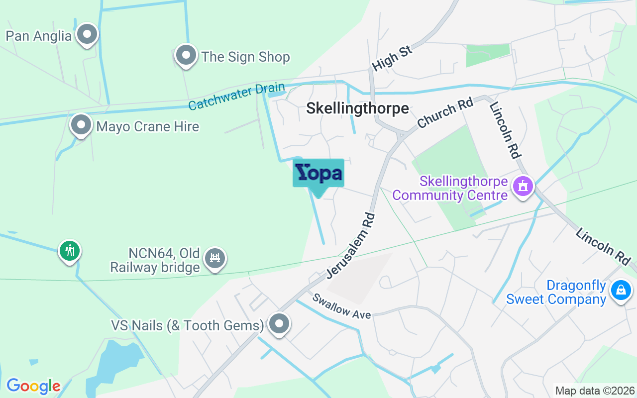 Map showing the location of LN6 5RB