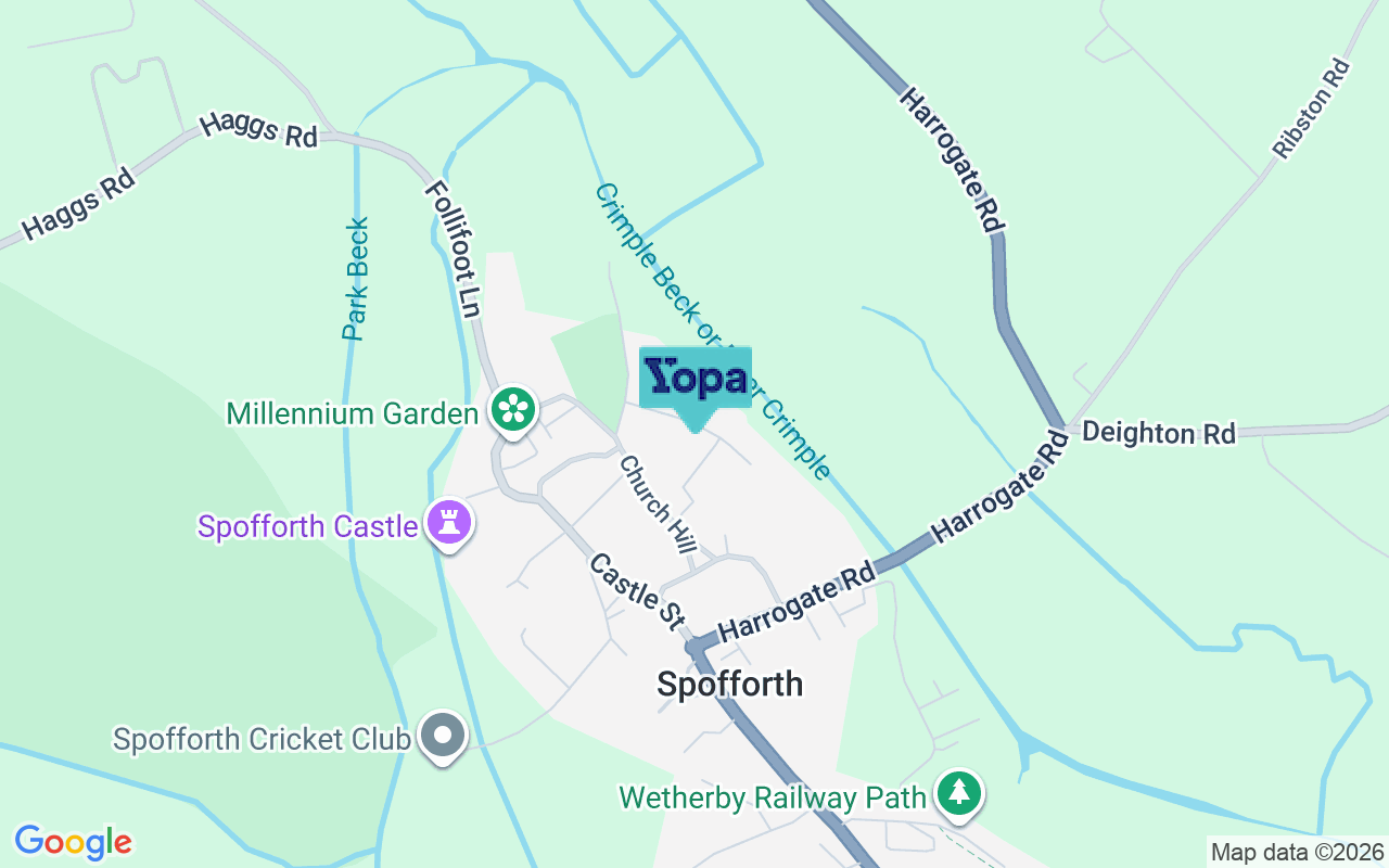Map showing the location of HG3 1AH