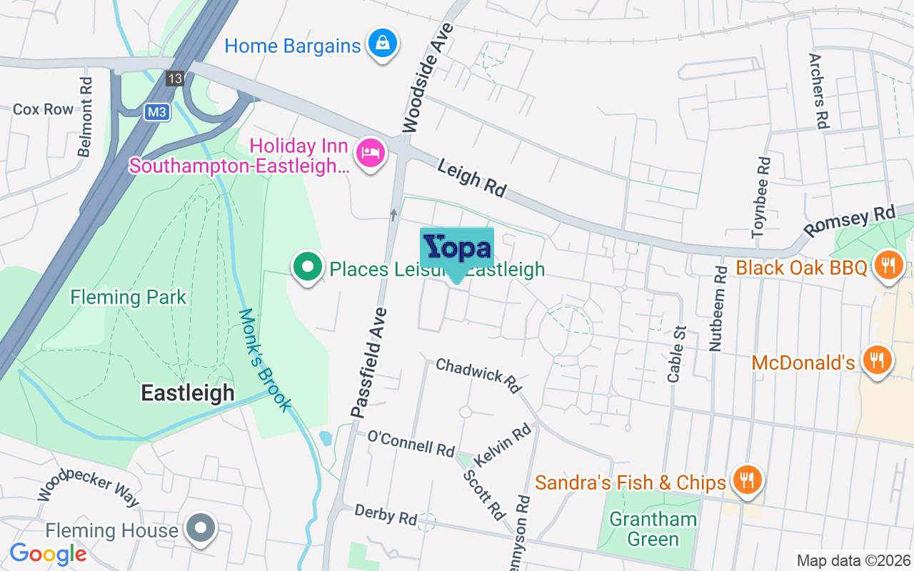 Map showing the location of SO50 9QG